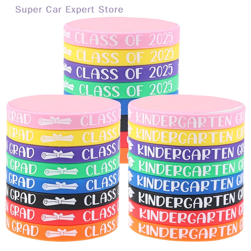 Graduating Celebration Bracele for Teacher Student 32Pcs Class of 2025 Bracelet Silicone Graduation Bracelets Rubber Bracelets