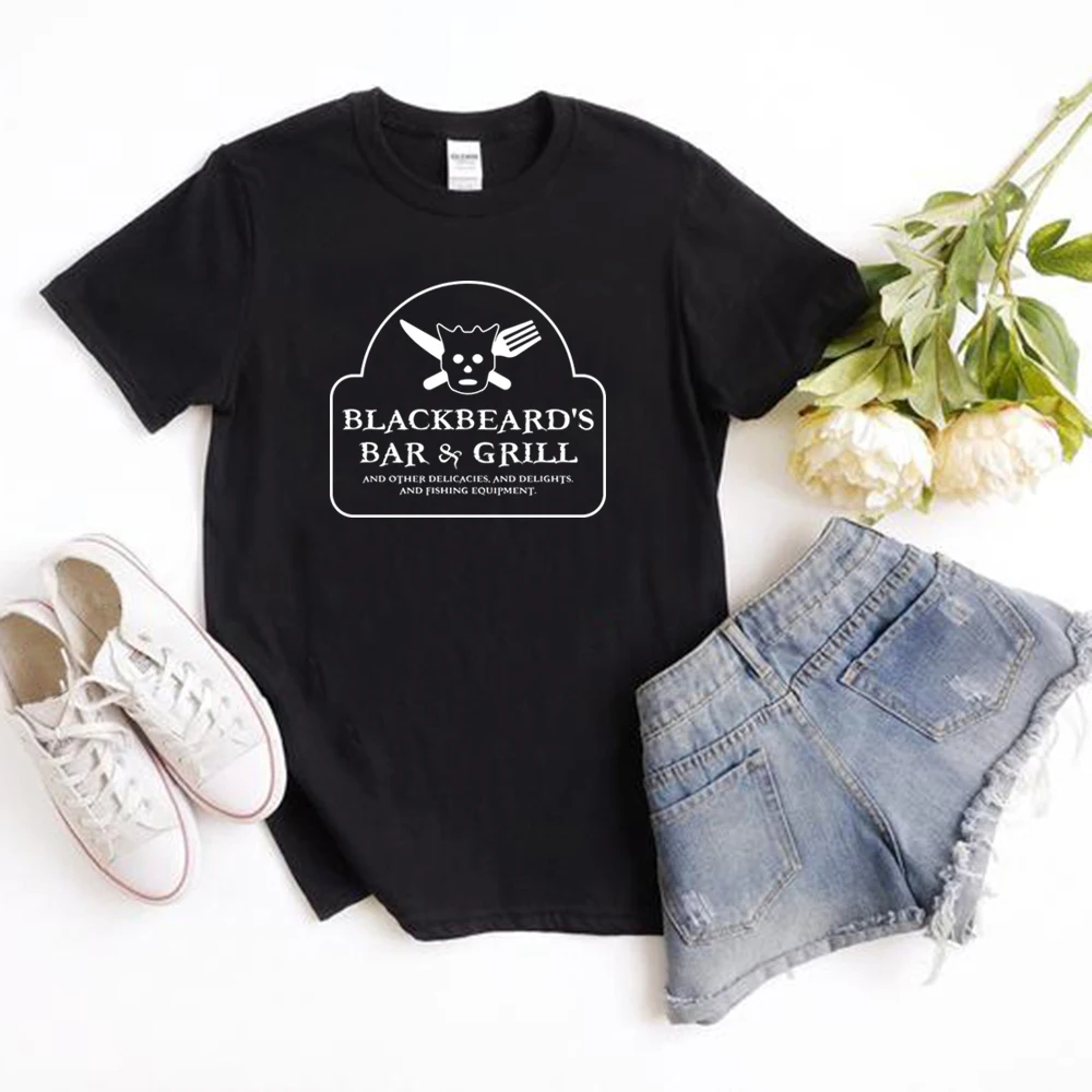 

Black Beard's Bar and Grill T-shirts Our Flag Means Death T Shirt Short Sleeve Graphic T Shirts Summer Print Tshirt Casual Tees