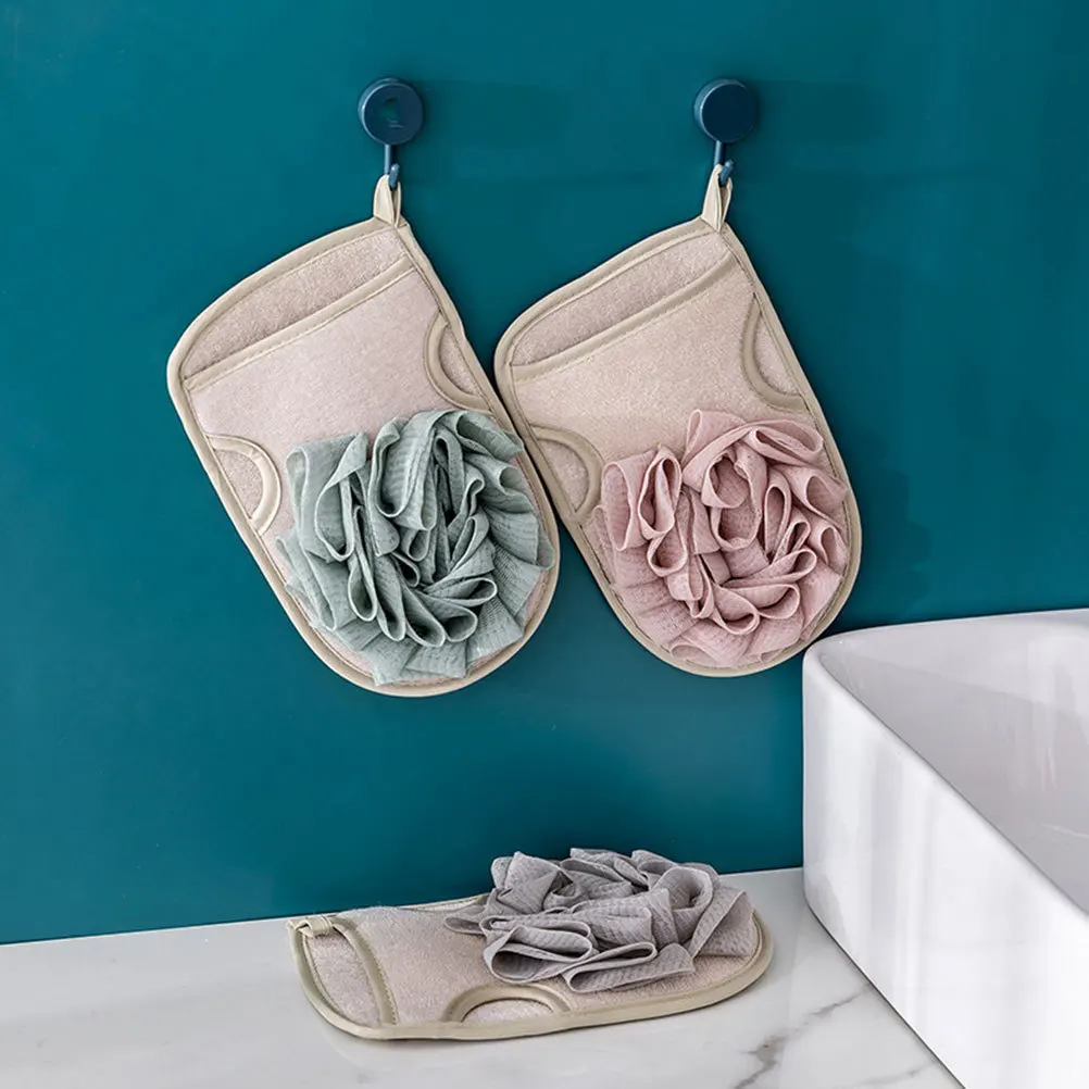 

3Pcs Bath Gloves Strong Durable Double-Sided Design Exfoliate Keratin Clean Skin Dirt Smoother Mesh Bubbles Bath Gloves