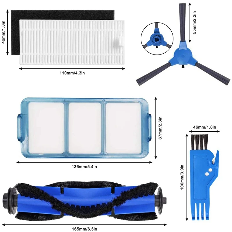 Accessoires pour aspirateur Fy Robovac 11S, Robovac 30, Robovac 30C, Robovac 15C, pièces de rechange, brosse, filtre Hepa