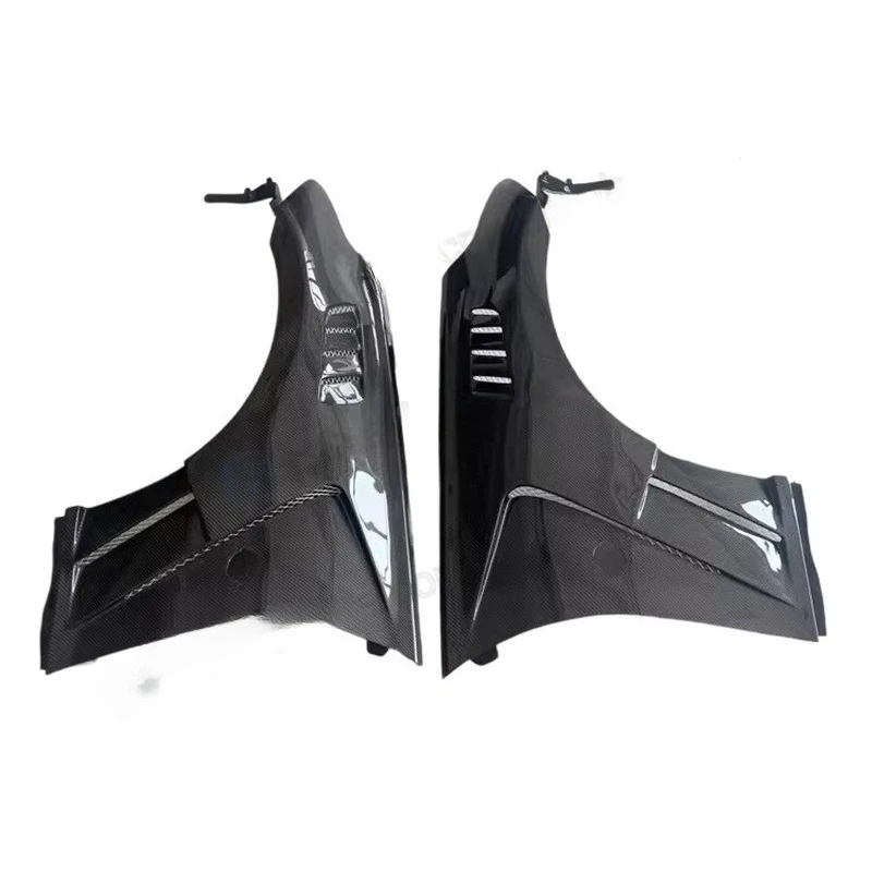 Customized Black Honeycomb Carbon Fiber Front Vented Bumper Fender for 370Z Z34 2010 Carbon Fenders Vent Bodykit Upgrade 2