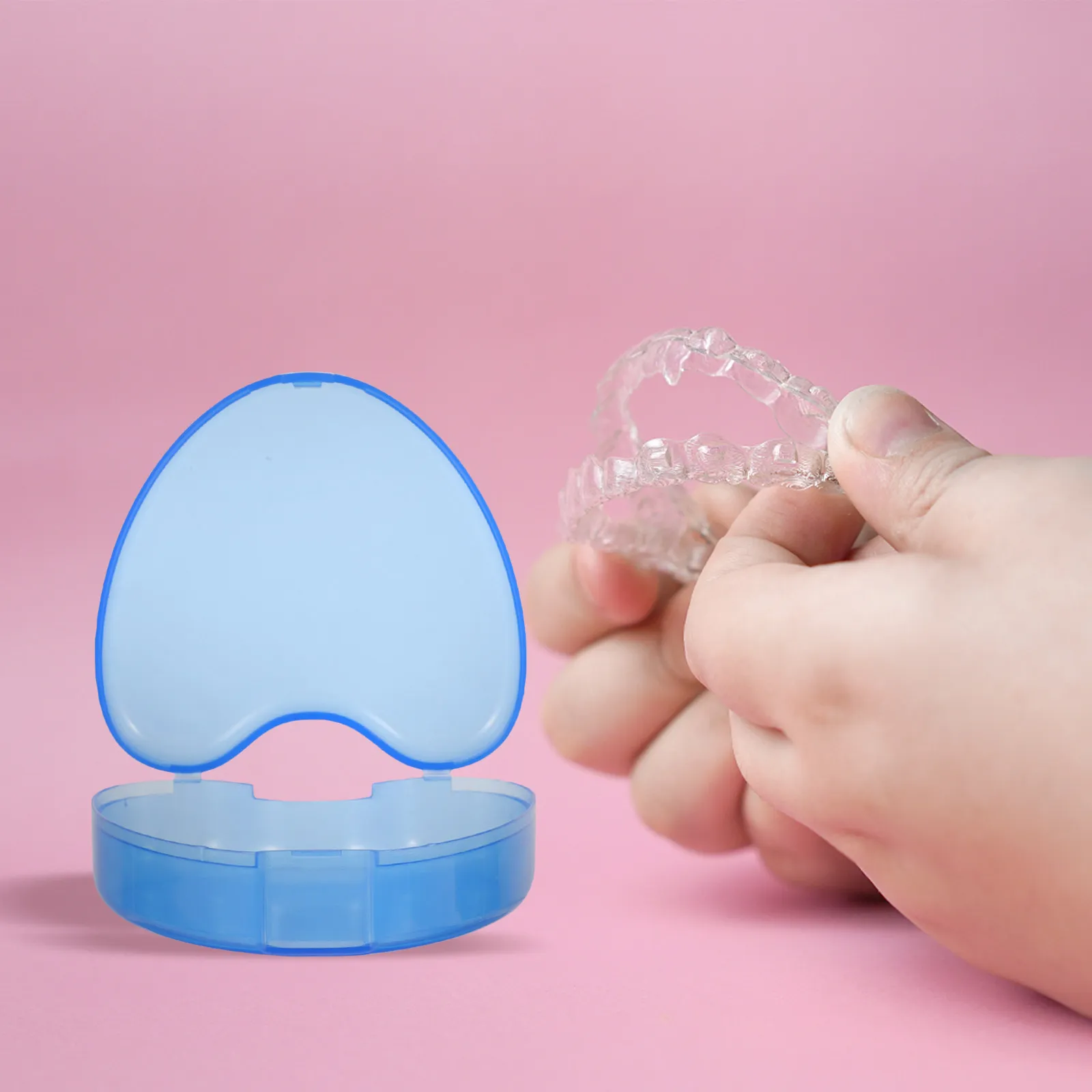 

10Pcs Dental Guard Storage Box Portable Retainer Case Teeth Aligner Holder Travel Denture Organizer Lightweight Reusable Brace