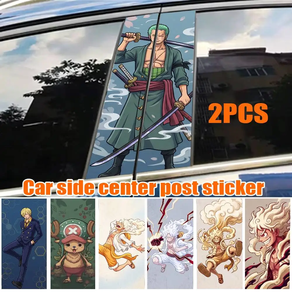 

one piece luffy zoro Car Sticker Auto B-pillar Center Column Decor Cover Scratches Waterproof Sunscreen Vinyl Decals Accessories