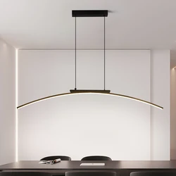 Pendant Lamp Modern LED Chandelier for Dining Room Kitchen Bar Living Room Bedroom Ceiling  Black Simple Design Chandelier Light