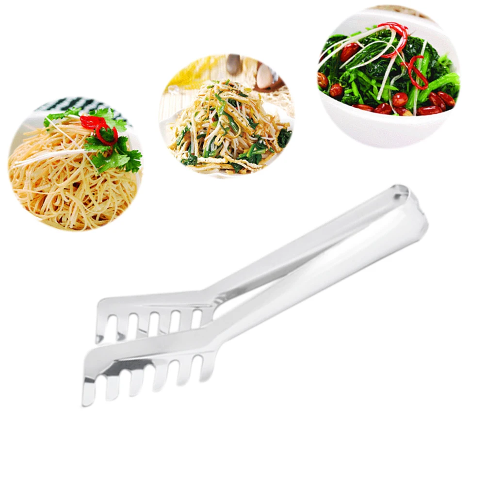 

Stainless Steel Spaghetti Tongs Pasta Clip Salad Tong Ergonomic Kitchen Utensil Bbq Grill Stove Serving Tong For Home