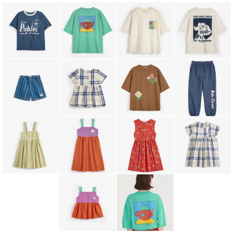 

Детский комплект 26BC: футболка с коротким рукавом, рубашка с принтом по всей поверхности для мальчиков, шорты, платье-комбинация для девочек, комплект детской одежды, брюки, топ