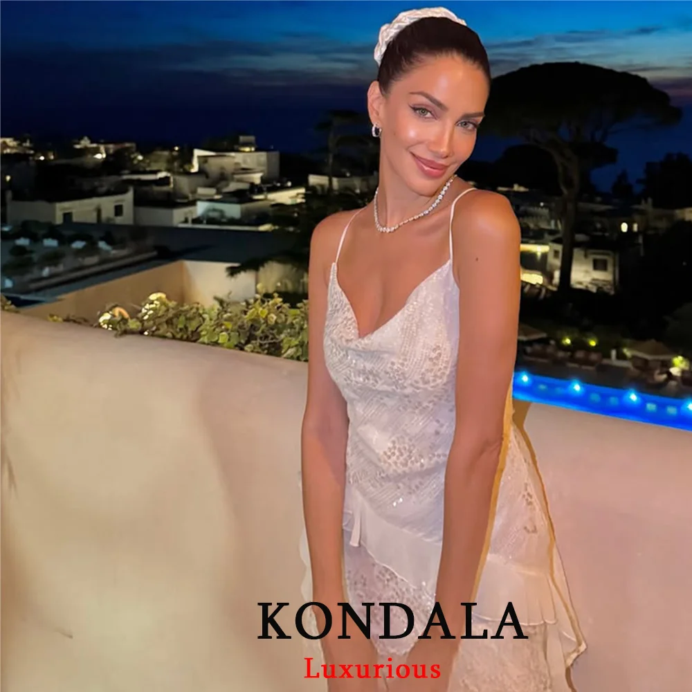 Abito da donna sexy chic Solid Cami Backless Paillettes a strati Mini abito corto Moda 2025 Autunno Evening Club Party Dress