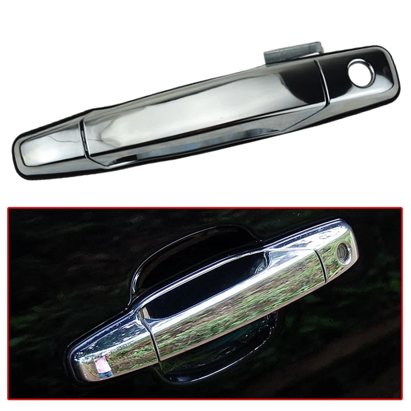 4Pcs Front Rear Left Right Outside Exterior Chrome Door Handle For  Cadillac Escalade Outside Door Handle