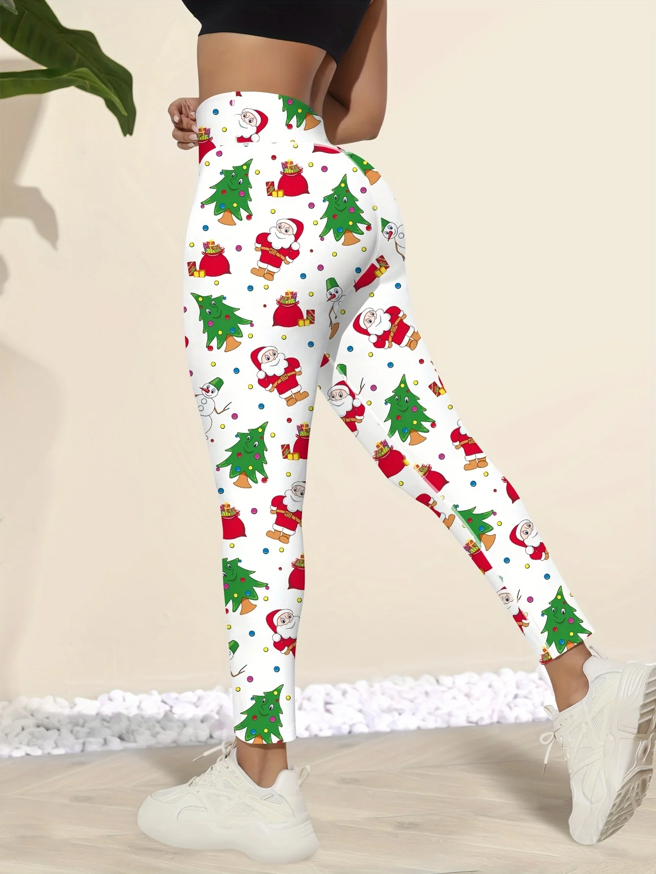 أزياء المرأة عناصر عيد الميلاد اليوغا السراويل الخريف والشتاء طماق في الهواء الطلق عارضة التصميم الإبداعي عالية الخصر السراويل المرنة