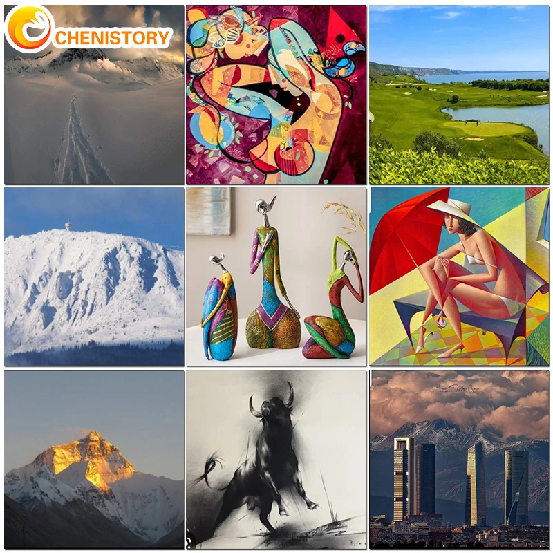 

CHENISTOEY 30X40 Frameless Painting By Numbers On Canvas Pictures By Numbers Acrylic Paint By Number Home Decor Digital Painting