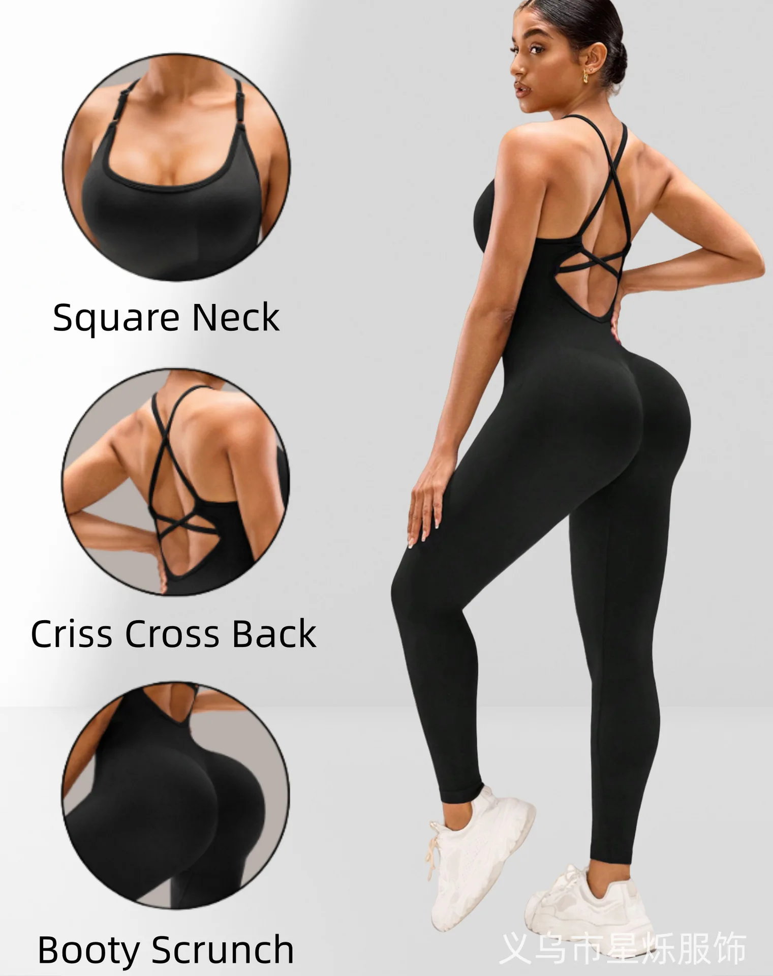 

Женский бесшовный комбинезон для йоги с перекрестной спинкой, цельный, с подкладкой, для фитнеса и тренировок, коллекция 2026 года