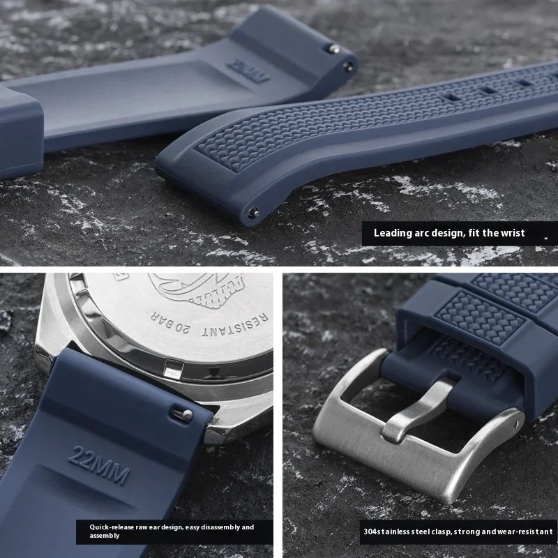 20mm 22mm Liquid Silicone Strap for Huawei Watch GT5 GT4 GT 3 Watch4 Smartwatch Universal Quick Release Bracelet Band for Seiko