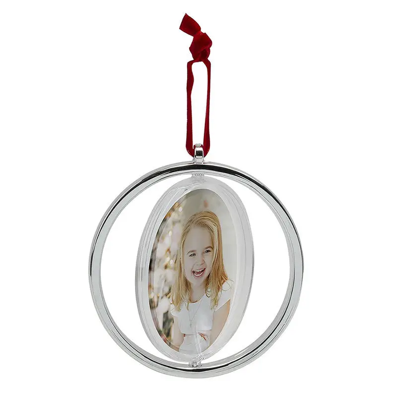 sublimation plastics christmas ornaments with 2pcs sublimation paper can rotate 10pcs/lot