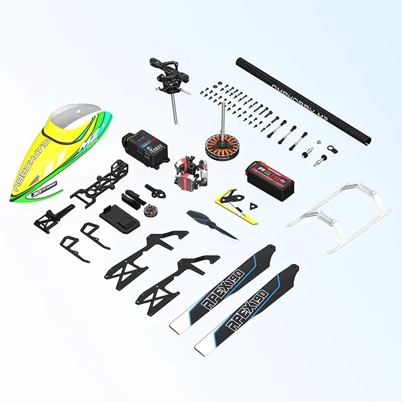 OMPHOBBY Langyu M2 V3 PRO3D Spezialeffekte, ausgefallener professioneller RC-Fernbedienungs-Modellhubschrauber 2025, neues Modell