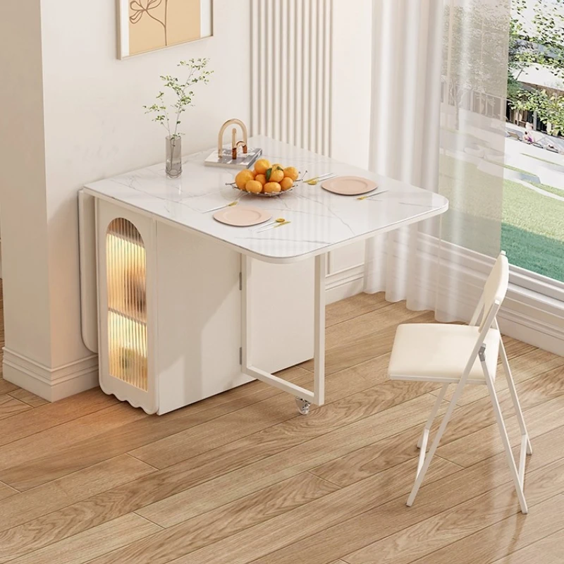 

Design Living Room Dining Table White Space Saving Nordic Modern Dining Table Storage Folding Zestawy Do Jadalni Furnitures