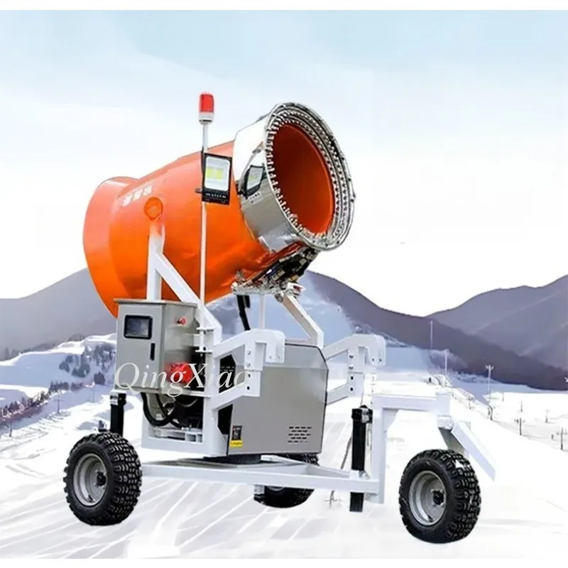 Bild 5: Große mobile Schneemaschine, tragbare künstliche Schneefallanlage, geeignet für Indoor- und Outdoor-Skigebiete sowie Freizeitparks.