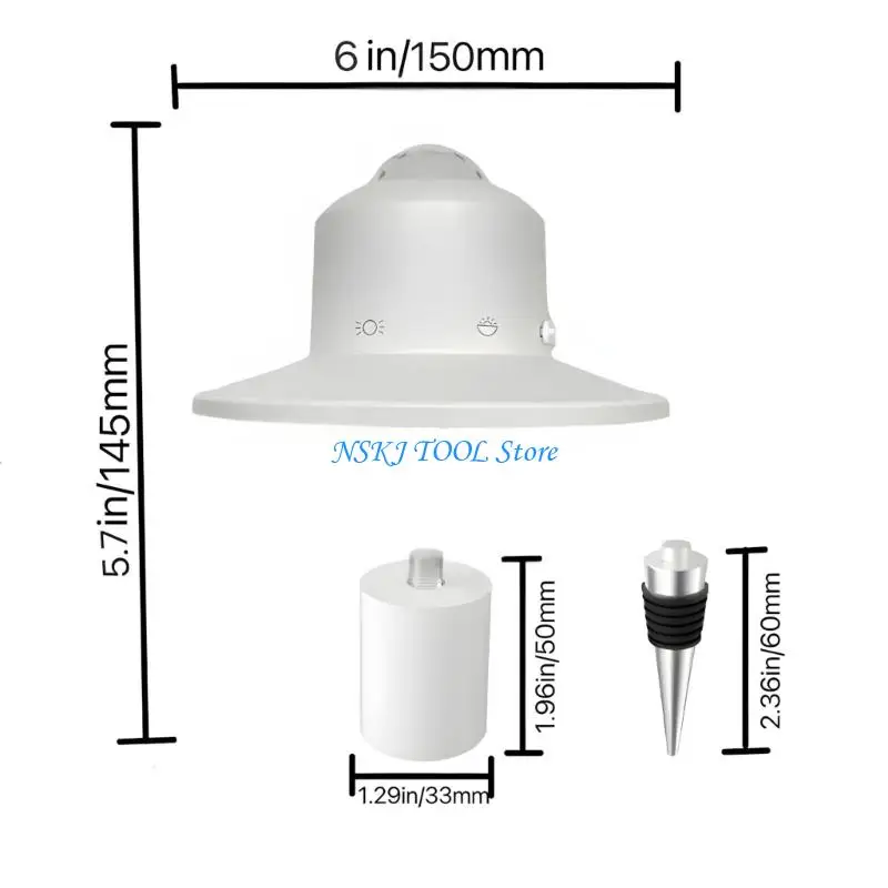 L8RC مصباح زجاجة ABS قوي قابل لإعادة الشحن LED لسطح السفينة والحوادث بنفسك