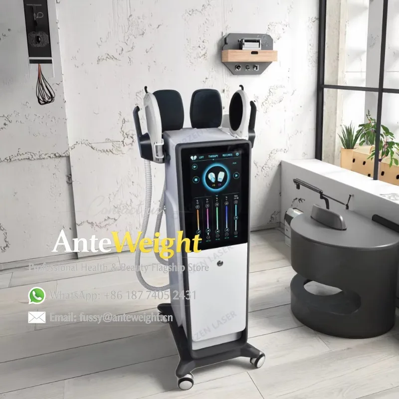 15 Tesla Ems Slimming Machine 2 4 or 5 Handle RF Body Muscle Stimulator US & ZA Plug Weight Loss Device for Muscle Building