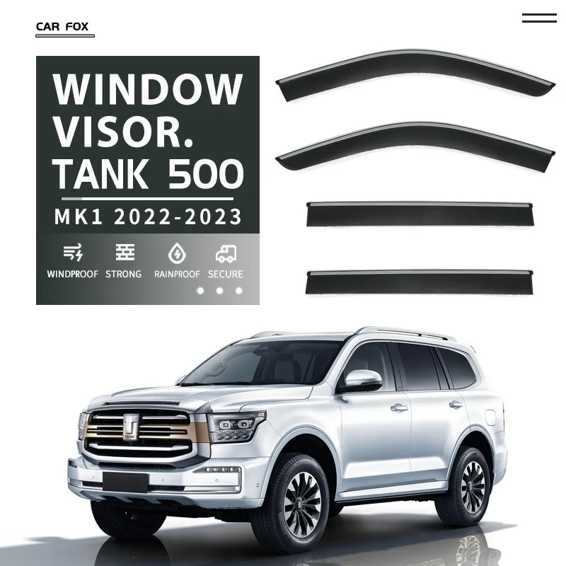 

4/6Pcs For Tank 500 2022+ Car Window Visor Awning Shelters Windshield Side Window Rain Sun Shade Auto Accessories Car Styling
