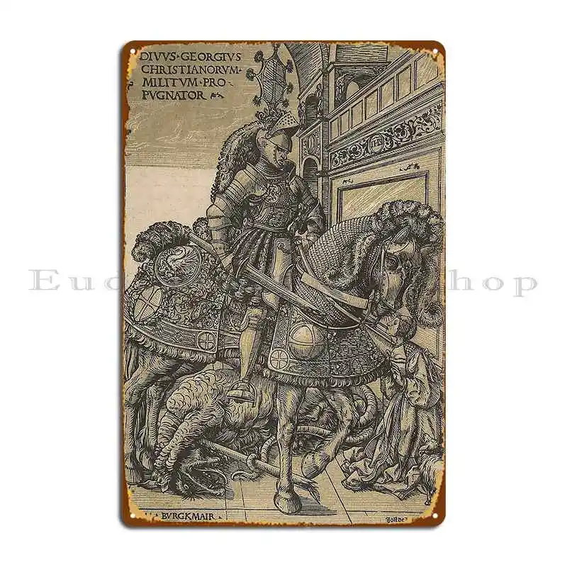 Saint George On Horseback Metal Plaque Vintage Customize Customize Create Cinema Tin Sign Poster