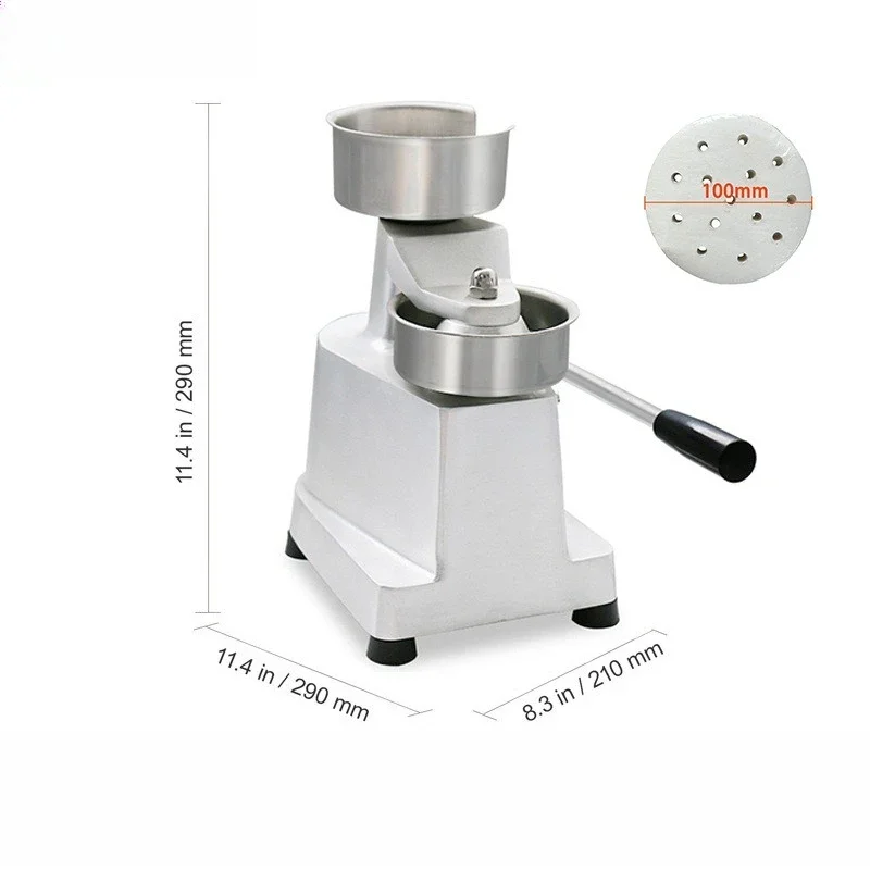 ماكينة باتي لحم البقر بالضغط اليدوي، من الفولاذ المقاوم للصدأ، ماكينة تشكيل باتي همبرغر