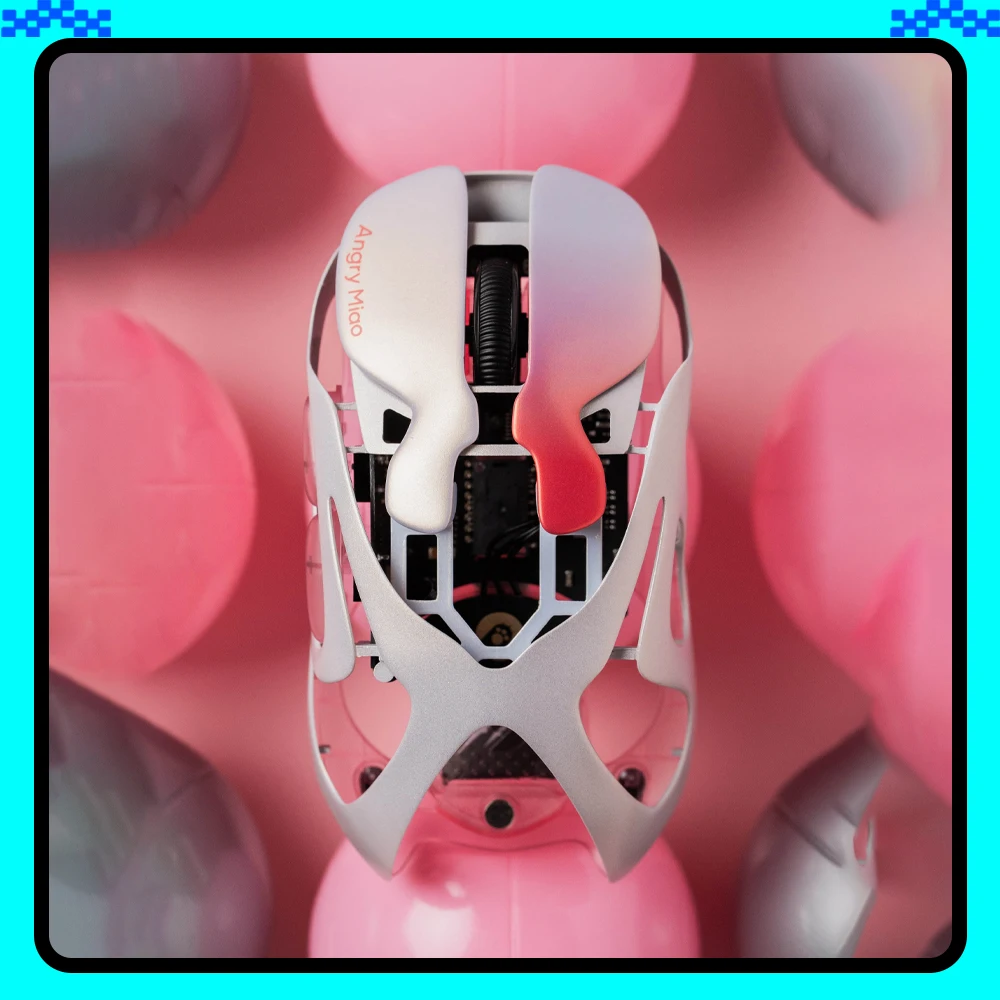 

Беспроводная мышь Angry Miao AM Infinity, трехрежимная беспроводная мышь Paw3950, 8000 Гц, легкая полая игровая мышь Magnalium, аксессуары для ПК