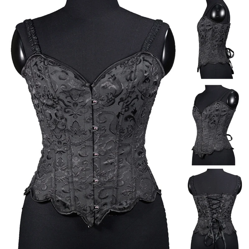 Corsetti e bustier in pizzo floreale disossati Top da donna Canotta senza maniche Canotta M6CD