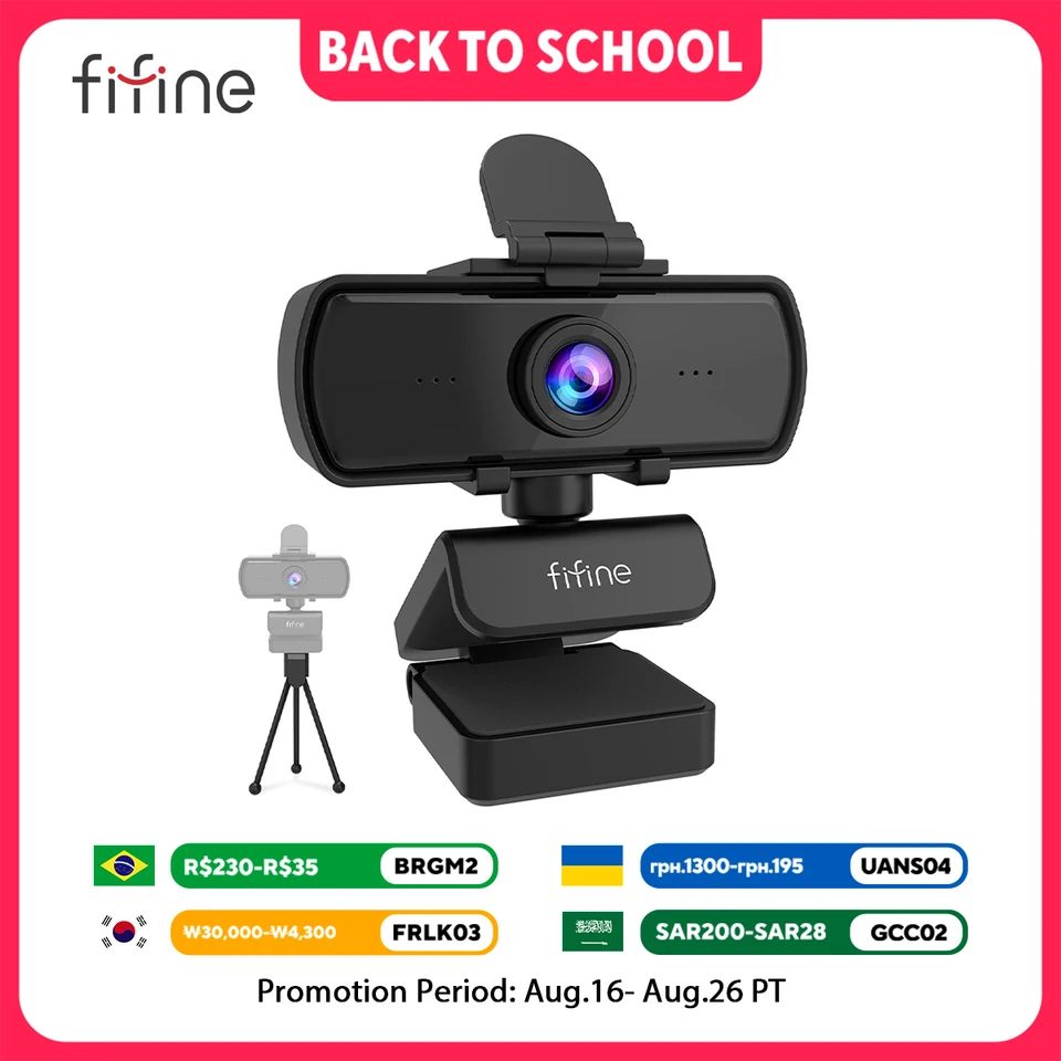 FIFINE 1440p 풀 HD PC 웹캠(마이크 포함), 삼각대, USB 데스크탑 및 노트북용, 화상 통화용 라이브 스트리밍 웹캠-K420 썸네일 7