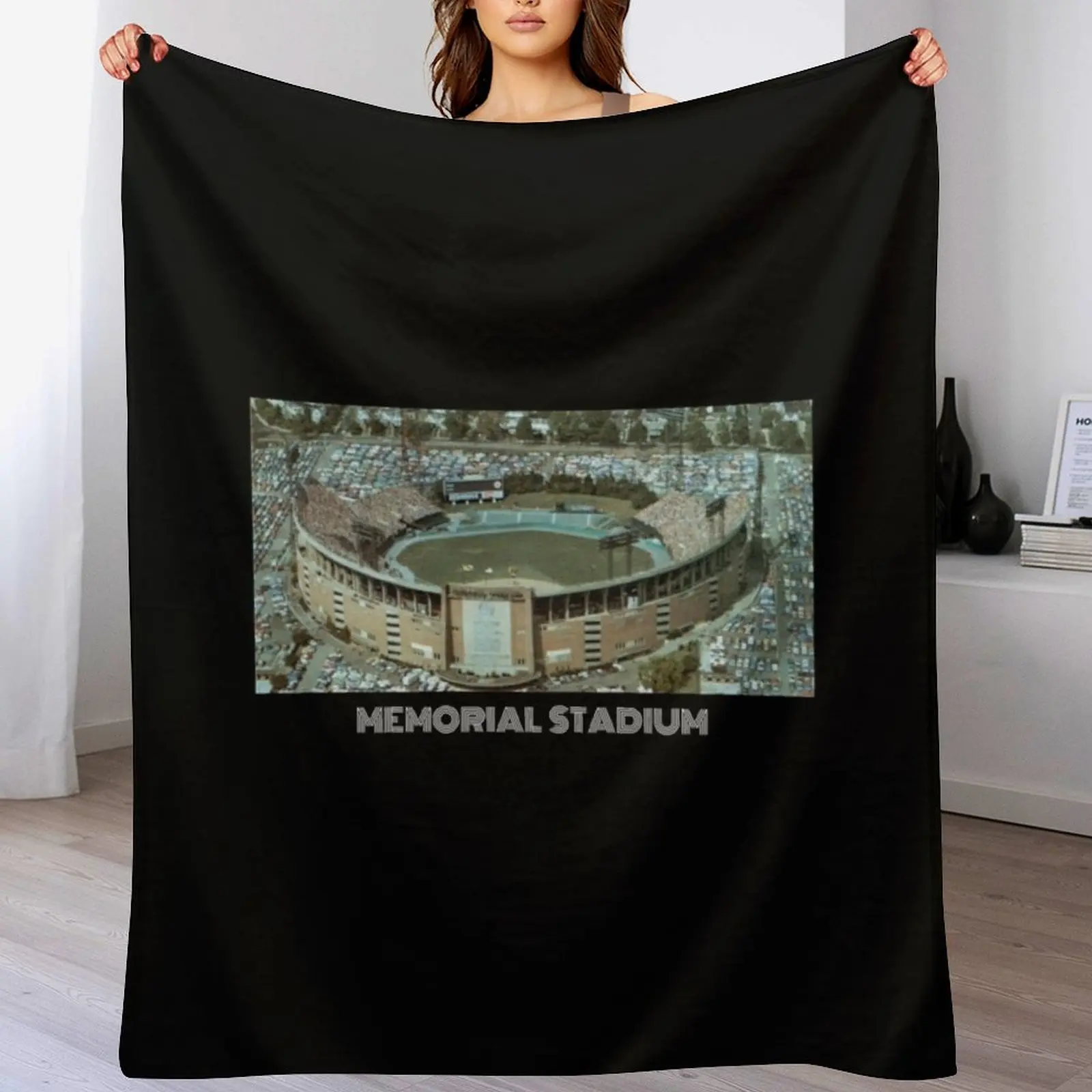 

Memorial Stadium- Oriole Black Throw Blanket Thins Multi-Purpose Extra Large Throw Blankets