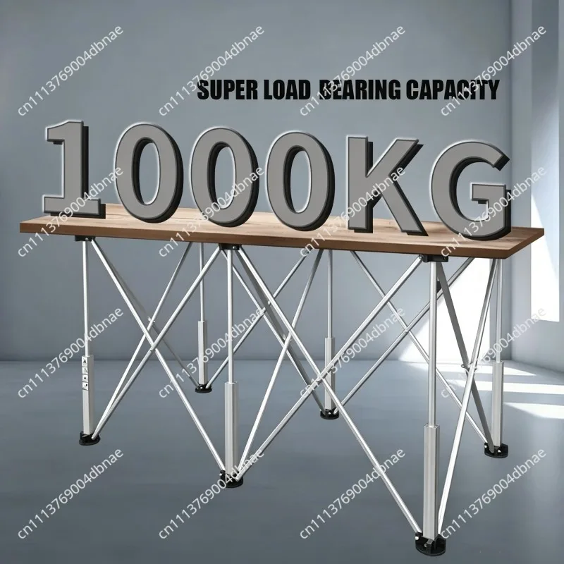 Folding Wood Working Table Plate Wood Glass Tile Cutting Portable Spider Leg Workbench With 6 Stand Legs