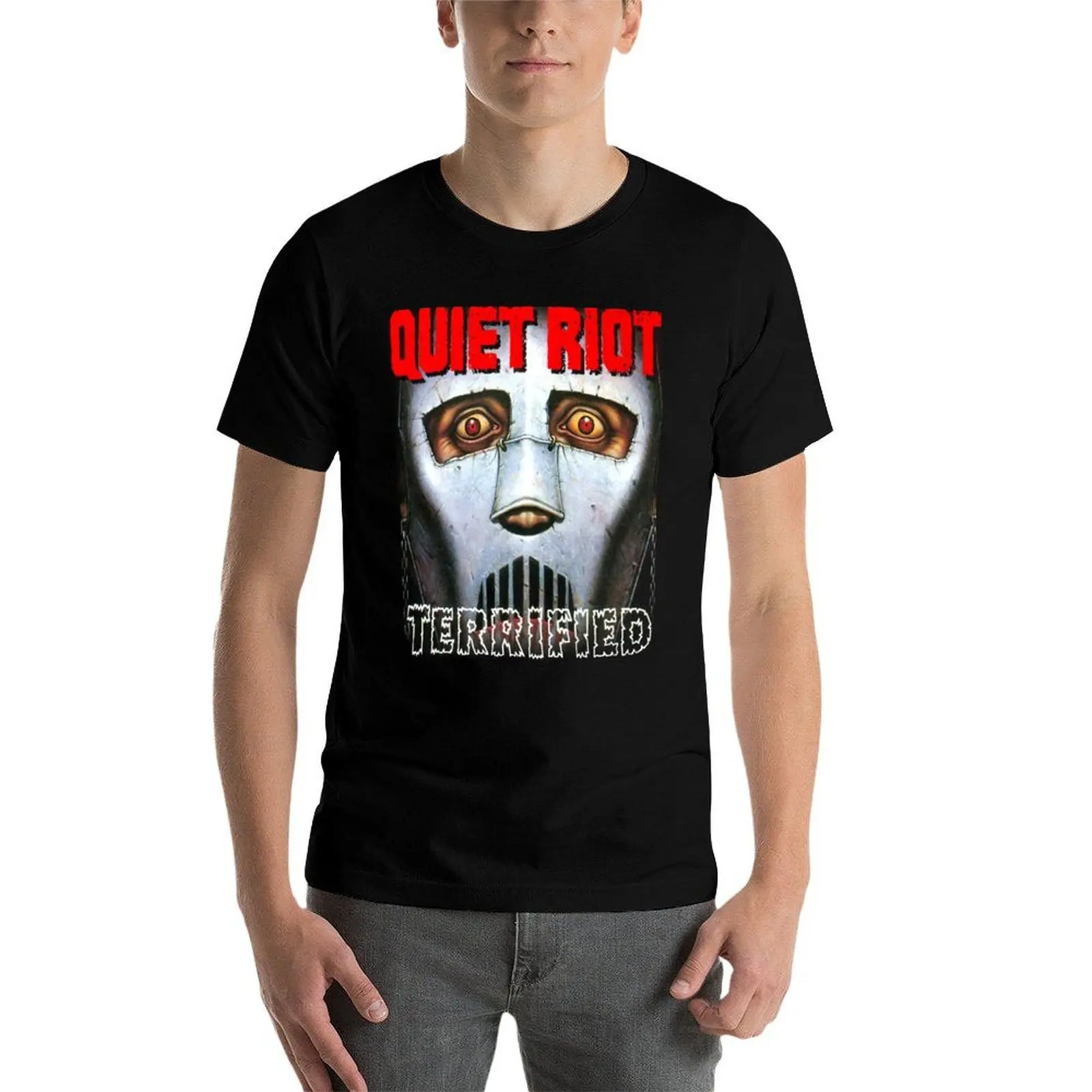 

Hard Rock Legends! Quiet Riot design for black backgrounds T-Shirt funny t shirts cotton t shirts for man graphic tees T-Shirt