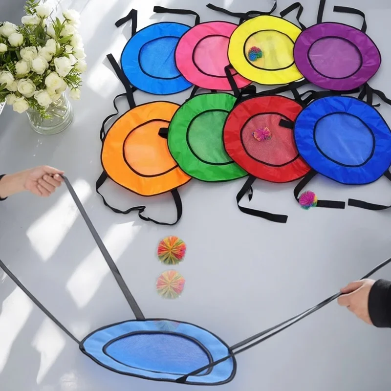 Crianças ao ar livre dois jogadores jogar pegar bola brinquedo-pais-filho interativo diversão esportes sensorial jogar adereços de jogo das crianças