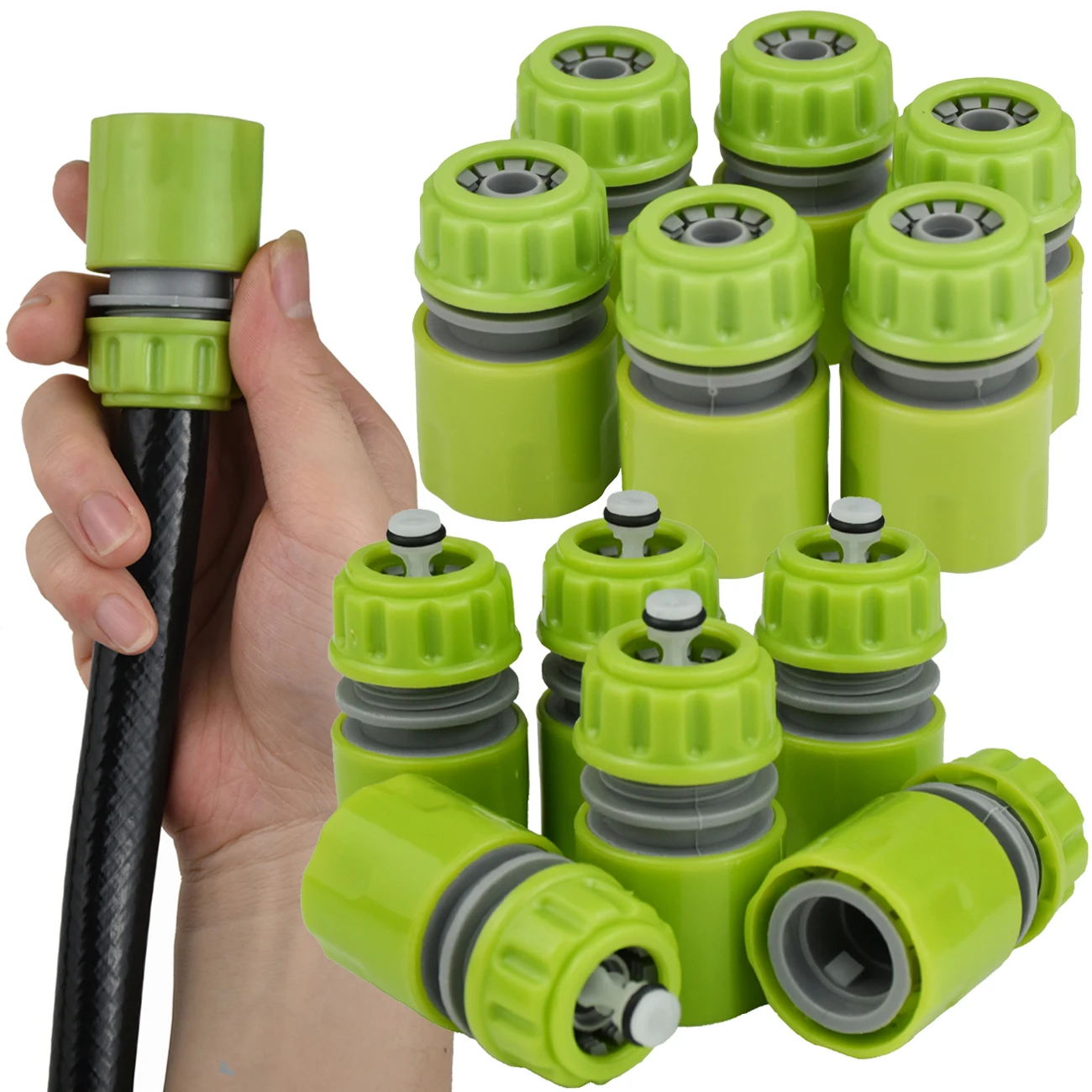 10-20 pces 1/2 "16mm mangueira de jardim conector rápido tubo de água extensor de torneira conectores acessórios adaptador sistema de irrigação conjunta