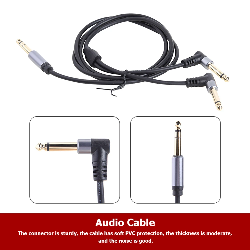 

Elbow Audio Cable 6.35mm Dual 6.5 Single Track PVC Metal Material Flexible Durable Guitar Equipment Adapter Audio Video Devices