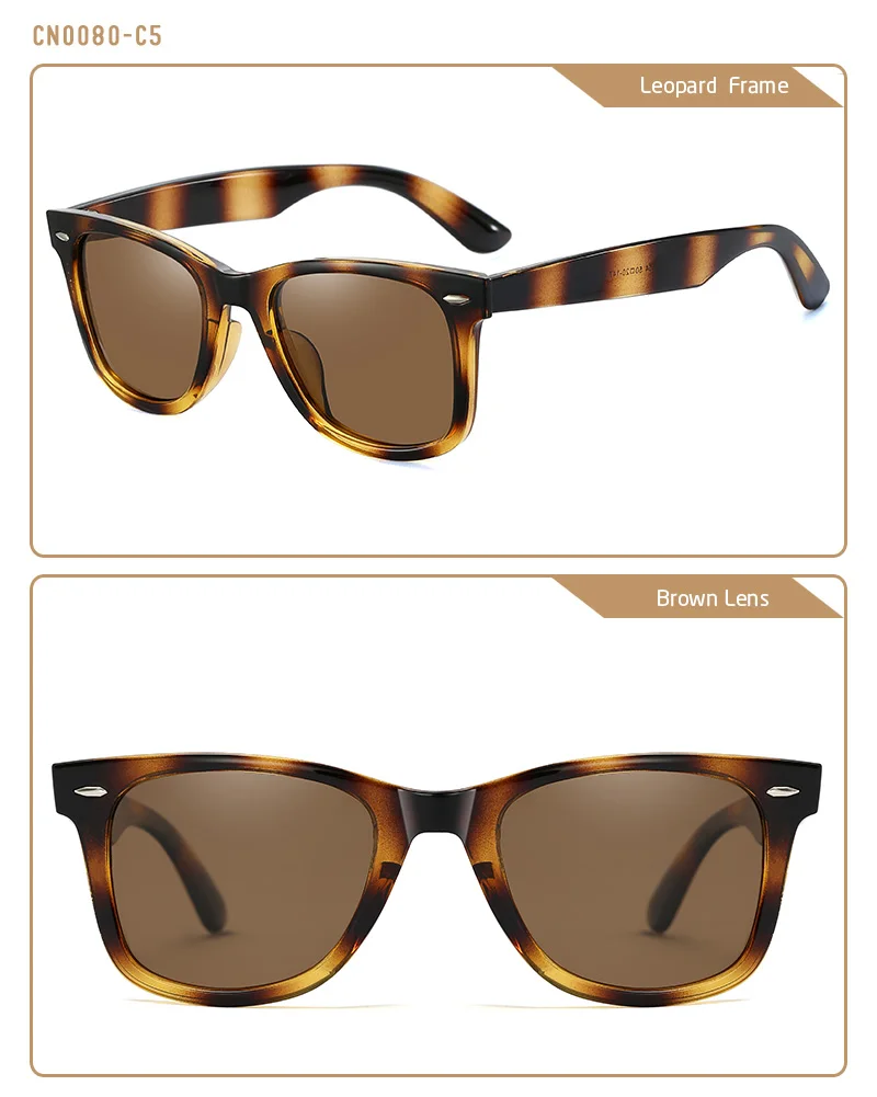 CRIXALIS Polarisierte Sonnenbrille für Damen, Sonnenbrille für Herren, 80er-Jahre-Retro-Stil, quadratisch, UV400 – Detail 12