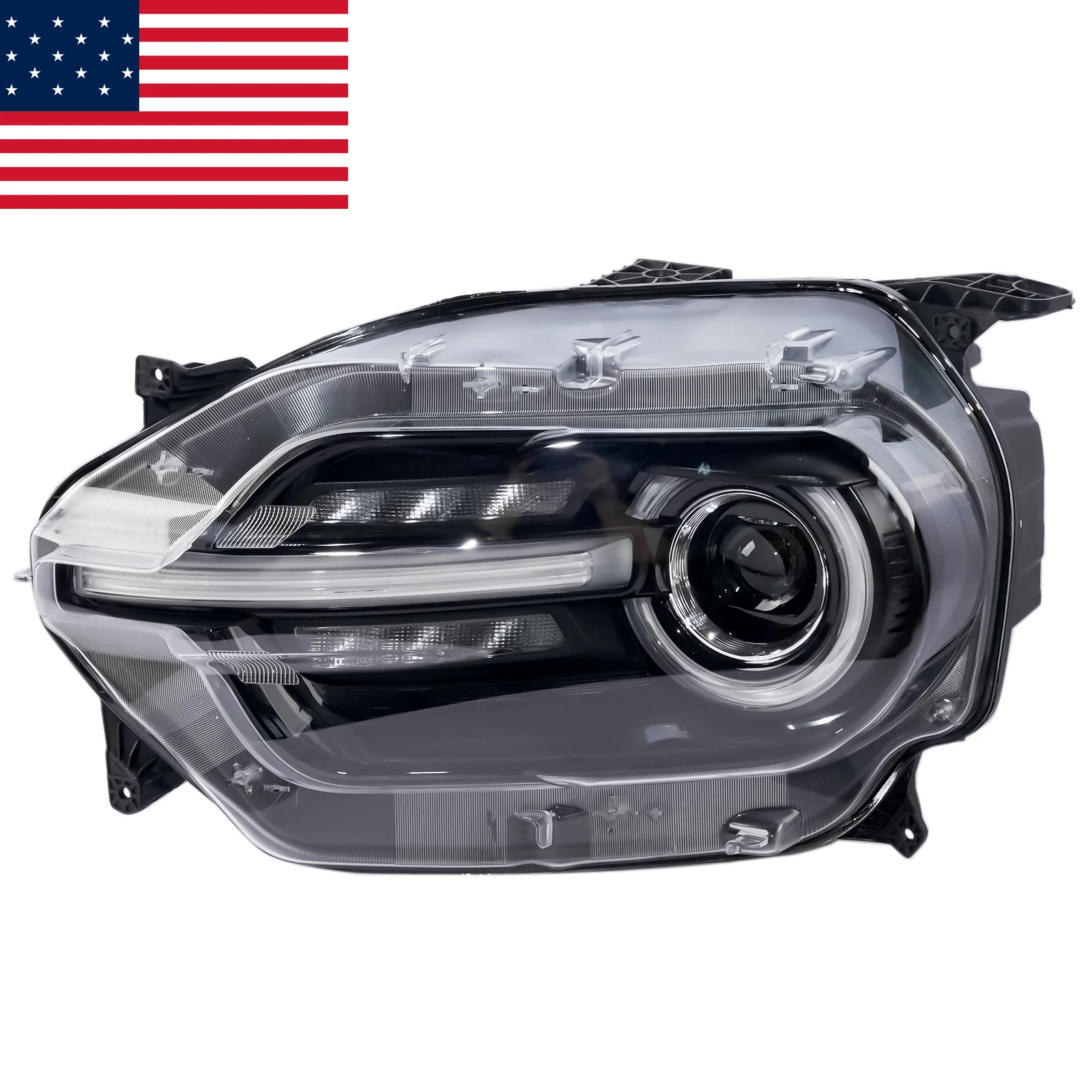 AP03 Black Headlight Assembly LED Front Driver Side for Ford Bronco Sport 21-26