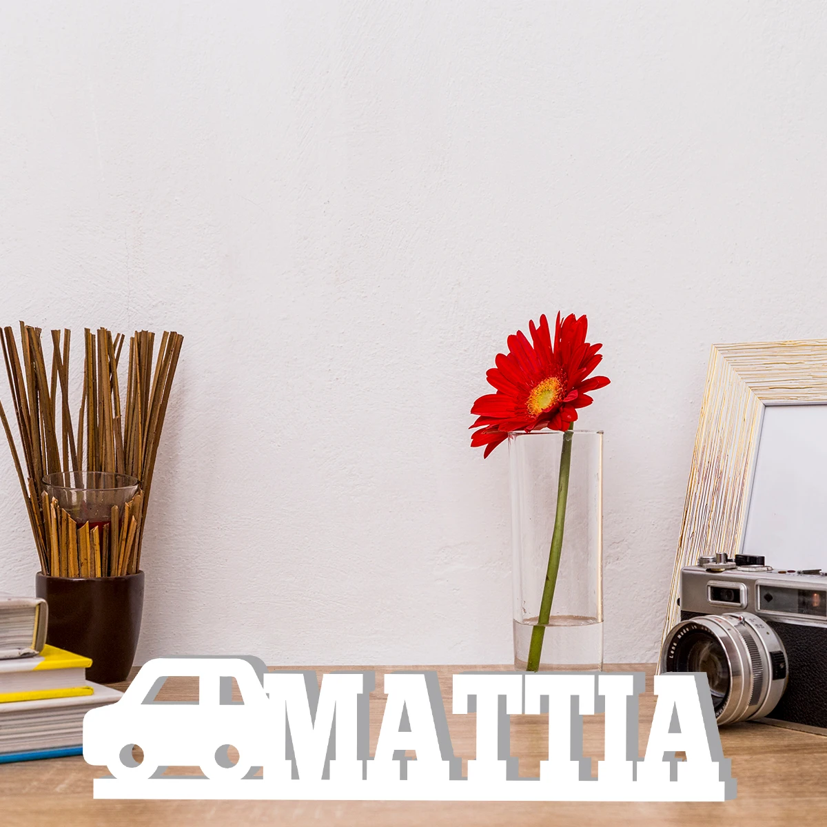 Ornement de voiture personnalisé en PVC, 1 pièce, à peindre soi-même, décoration murale pour chambre à coucher, salon, table, cadeau de mariage, anniversaire, remise de diplôme