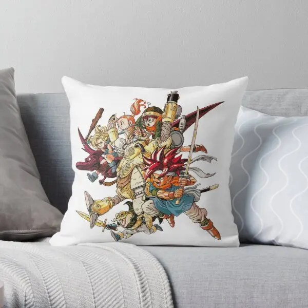 

Chrono Trigger Heroes Printing Throw Pillow Cover Decorative Fashion Car Throw Case Anime Waist Pillows not include One Side