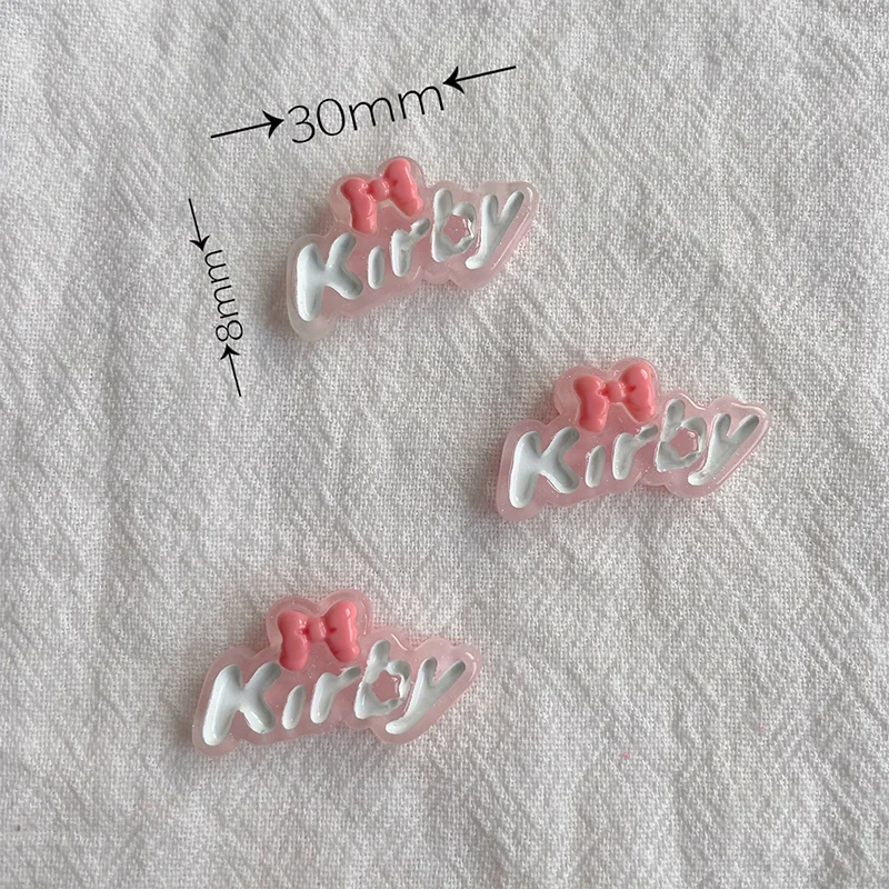 1/30 Stück 2 cm große Kirby-Eisanhänger aus transparentem Harz, lustige Cartoon-DIY-Haarspangen-Accessoires, Handyhülle, Kühlschrankmagnet, Schmuck – Detail 7