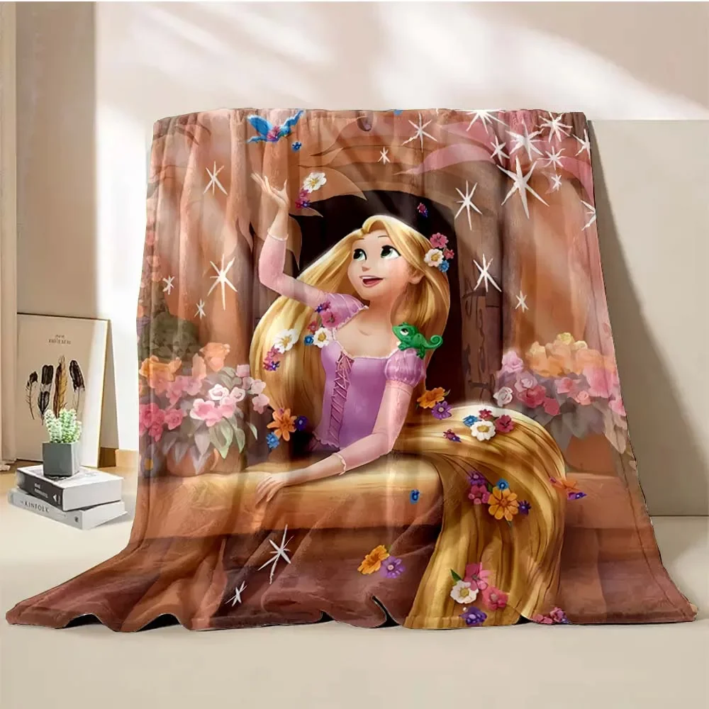 Tangled Rapunzel Priness Cartoon Blanket Warm Soft Fluffy King Size Throw Kid Adult Sofa Bed Blanket Cover Travel Throw Gift