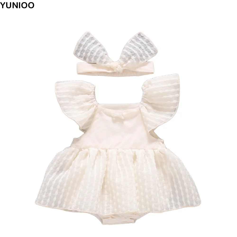 

Soft Ruffle Baby Jumper Dress Bodysuit Fluffly Baby Jumpsuit Cotton Infant Romper Baby Shorts Climb Suit Infant Wear