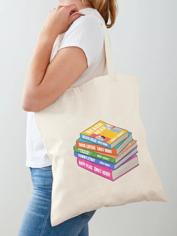 Emily Henry Books Tote Bag foldable reusable bag university shopper bag Canvas Tote