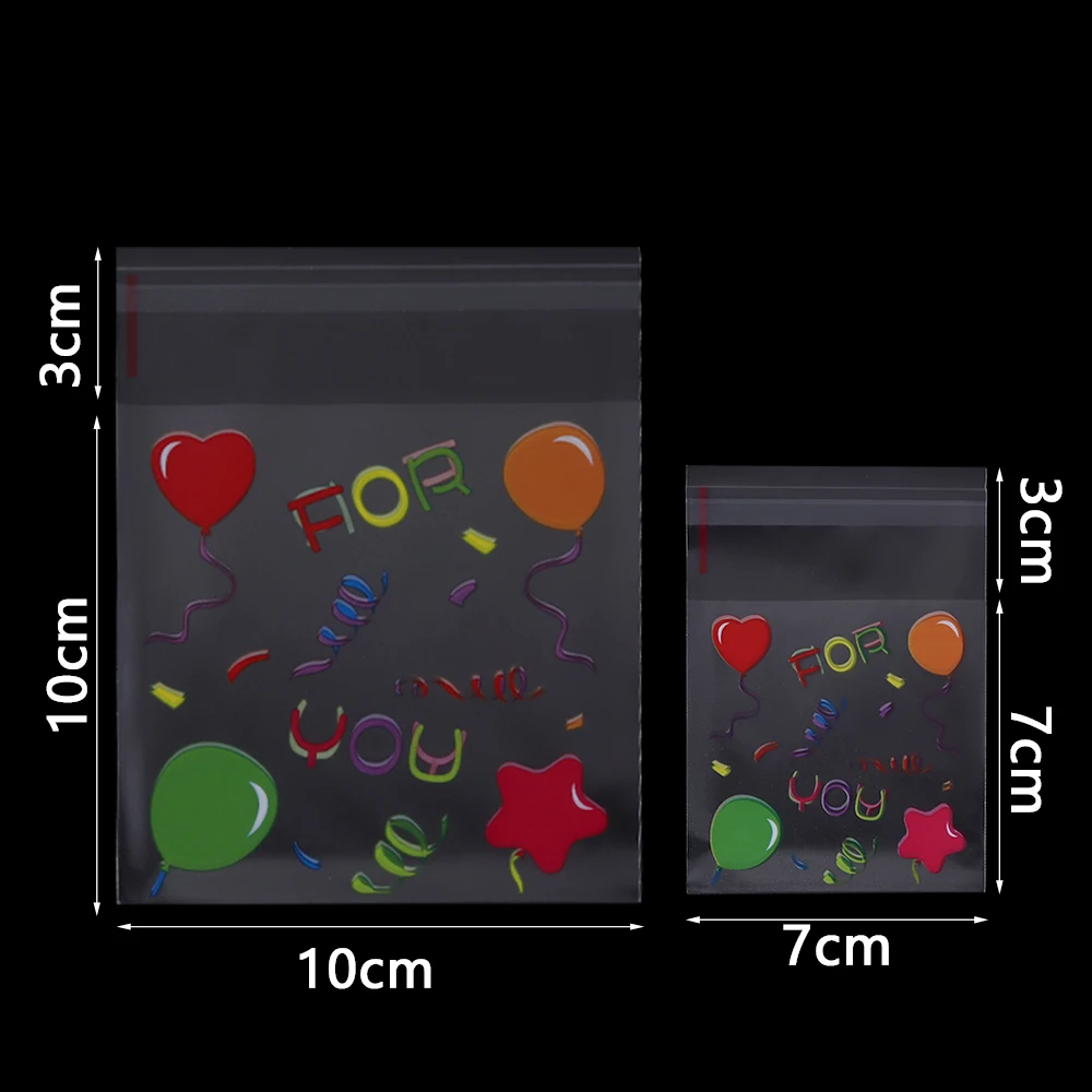 100pcs Self Sealing Cookie Bags for Packaging Rainbow Cellophane Treat Bags for Gift Giving Packaging Birthday Party Supplies
