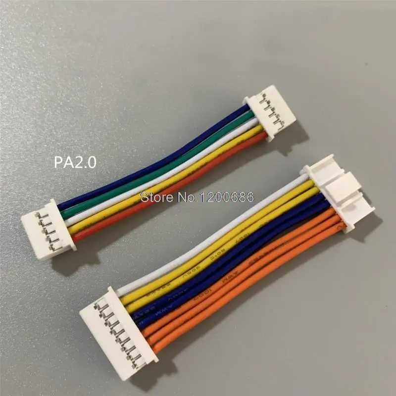 50CM 24AWG 500MM PA2.0 PA 2.0 pitch 2P/3P/4P/5P/6P/7P/8 pin harness cable 2.0MM pitch double head customization made