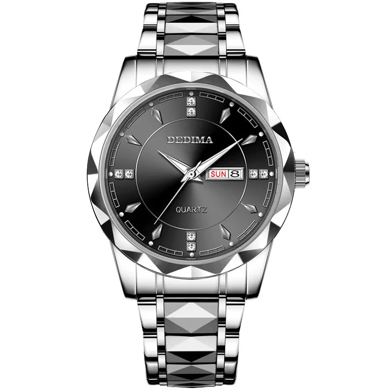 DEDIMA Vintage Quartz Men's Watch with Calendar - Elegant Stainless Steel Timepiece, Perfect Gift New waterproof men's watch