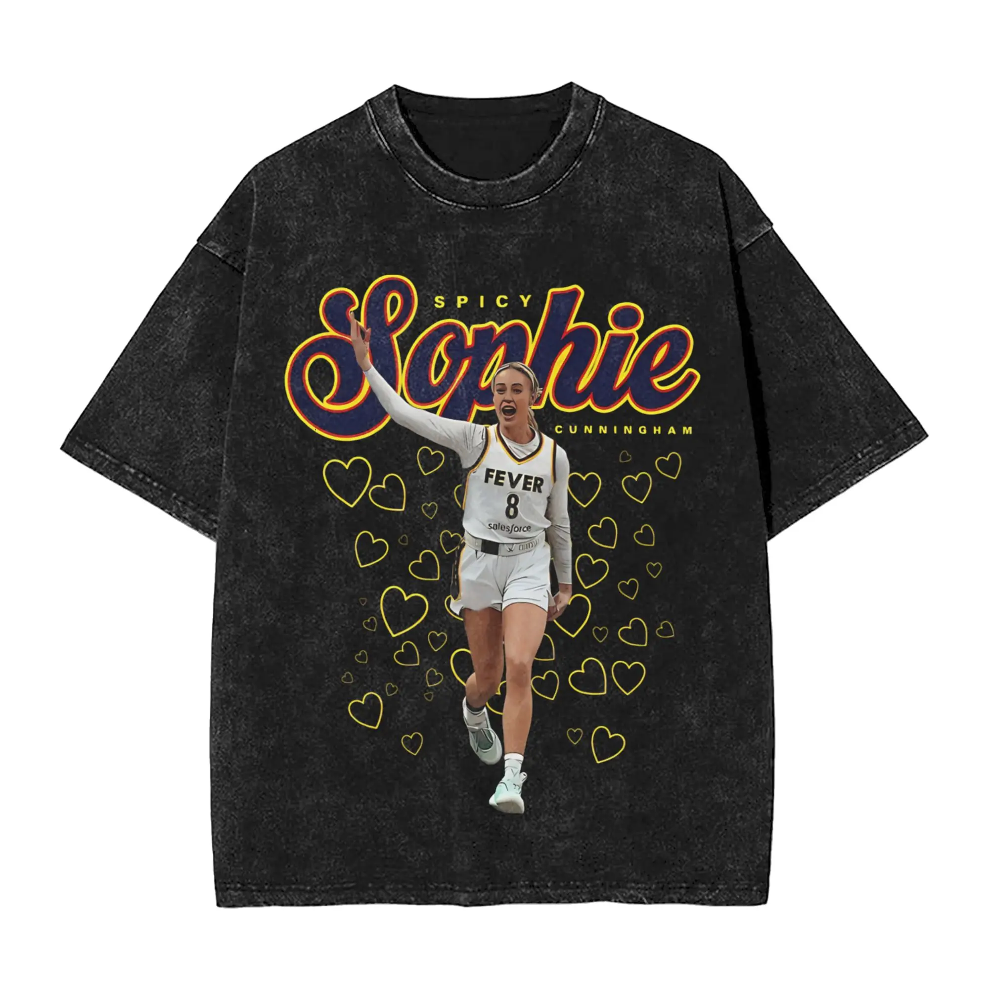 Camiseta Sophie Cunningham, 100% Algodón Lavado, Camisetas Oversize de Baloncesto Vintage para Hombre y Mujer, Camisetas con Estampado Gráfico de Moda Urbana