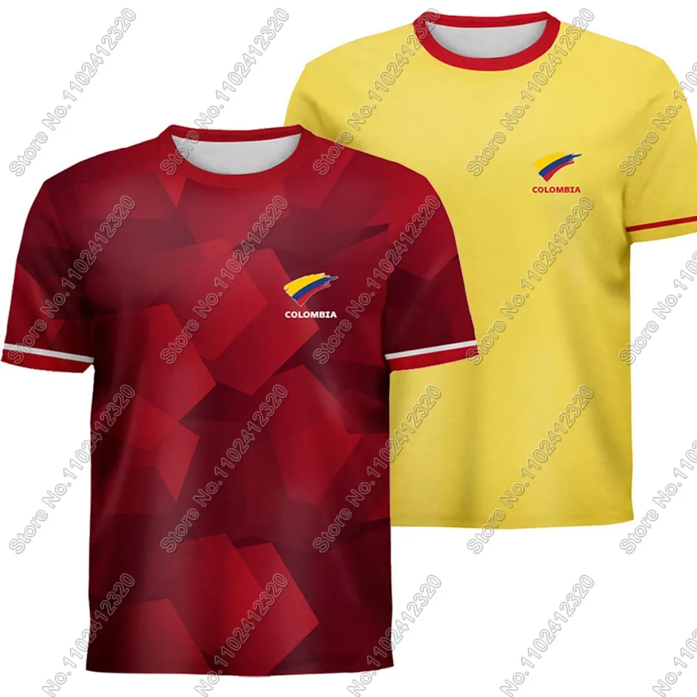 Maillot Colombia National Jersey team Fans 2025 T Shirts 3D Print Mens Shorts Running Streetwear Casual Training Suit Clothe