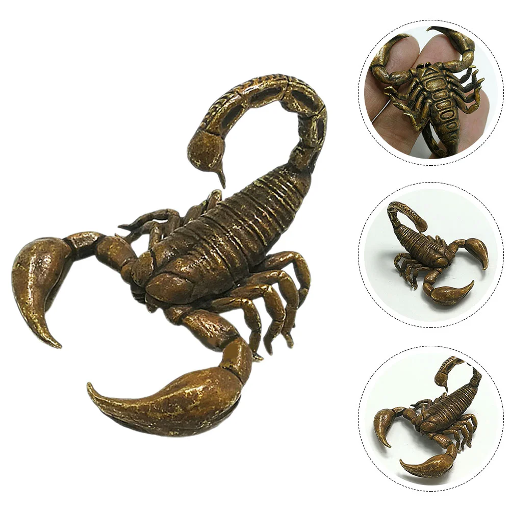 

Copper Scorpion Ornament Desktop Adornment Modeling Decor Party Decoration Small Craft Creative Metal Lifelike
