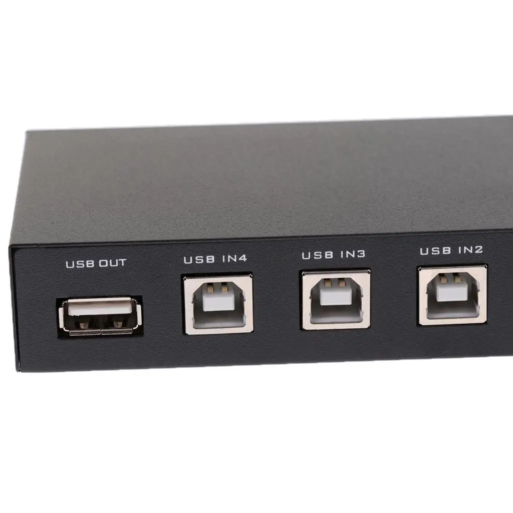 USB Printer Switch Adapter 4 Port Multi USB Hub Manual Sharing Device for Computer Office Accessory