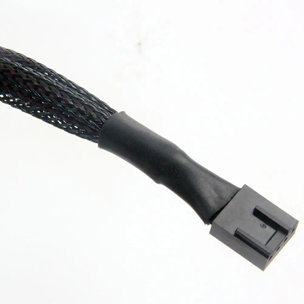 Computer fan line one point three 4Pin extension line PWM temperature control cooling fan HUB hub bag nylon mesh